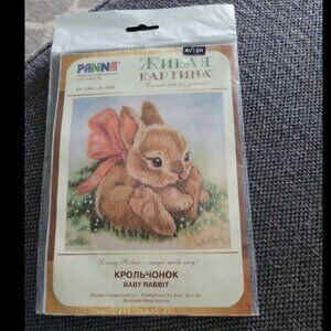 Panna brand embroidery kit. Baby rabbit
